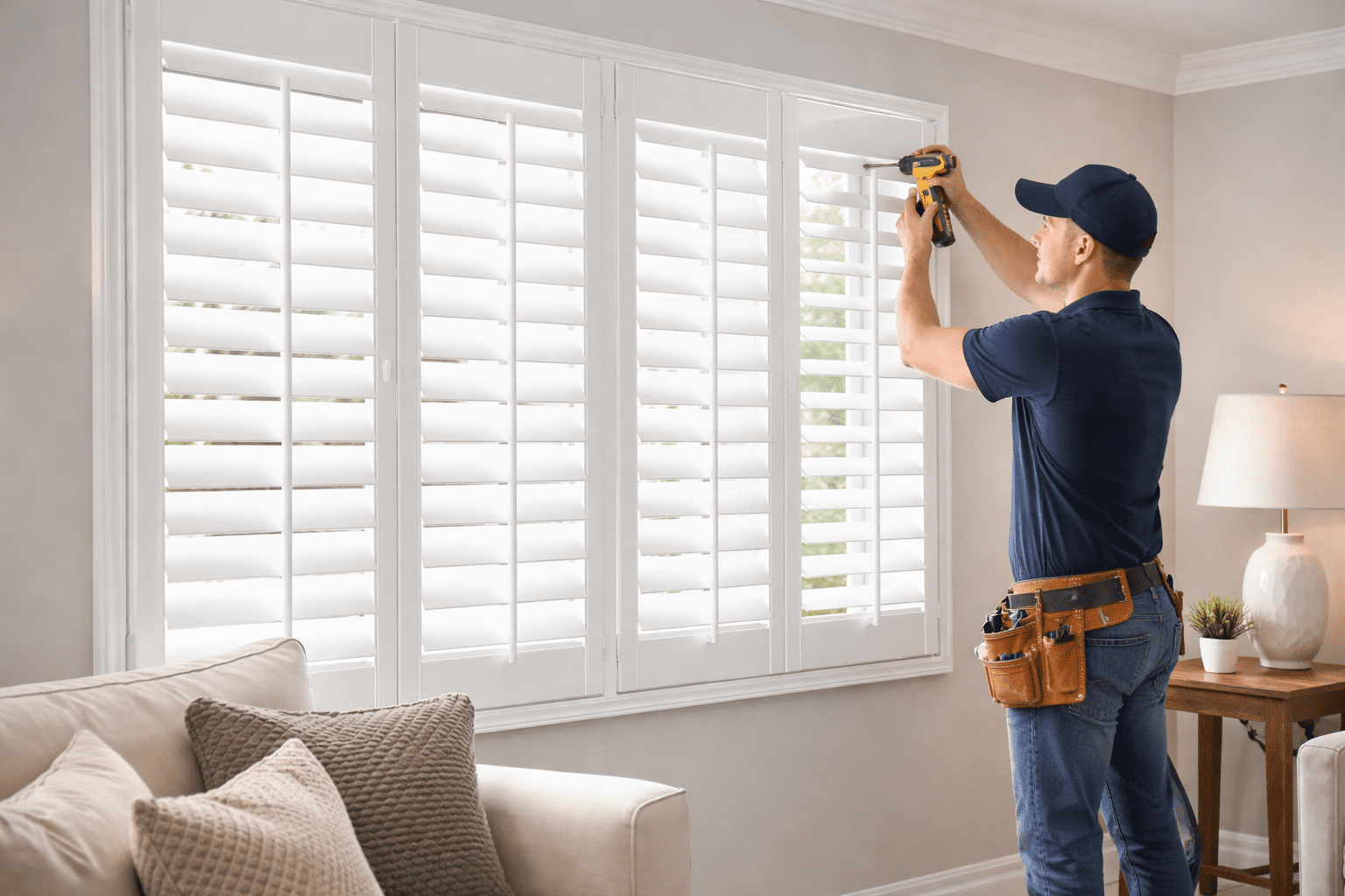 install plantation shutters