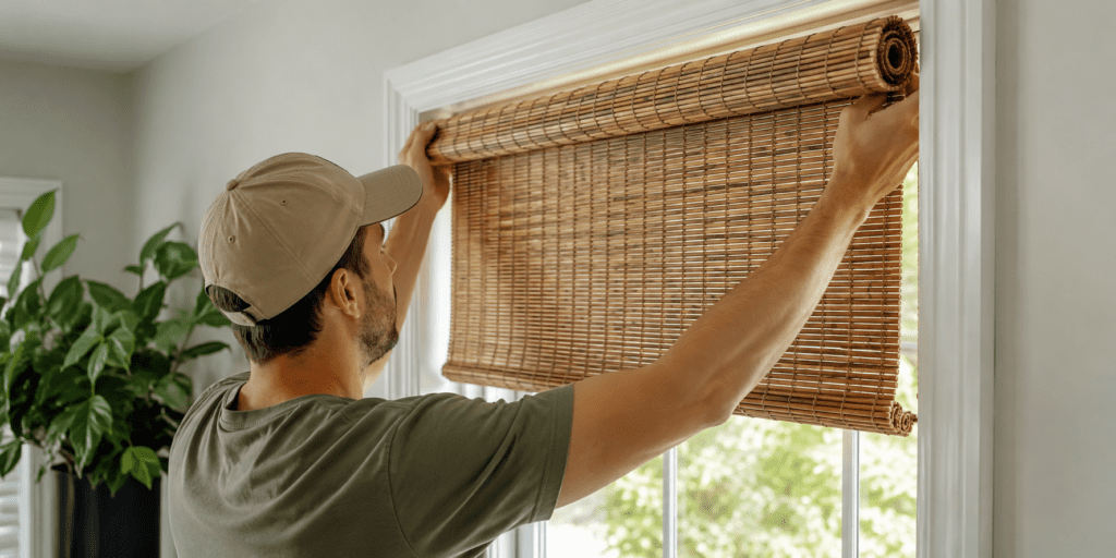 Bamboo Shades Installation