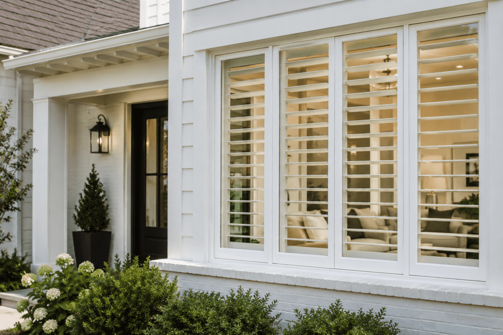 Plantation Shutters Improve Curb Appeal