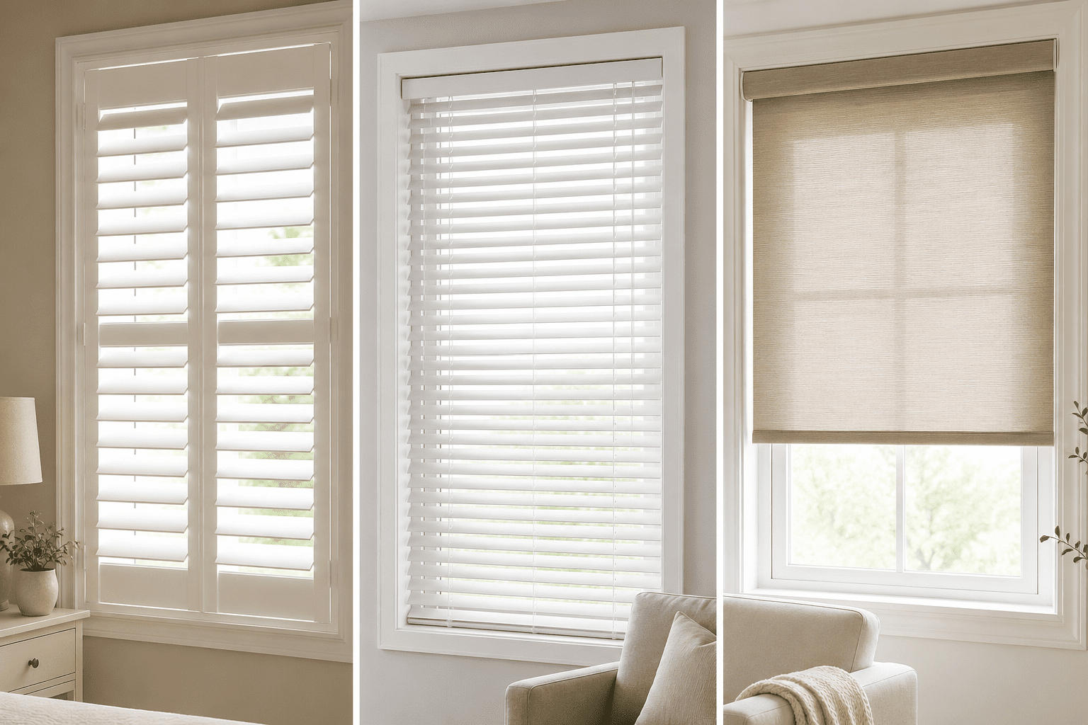 Shutters vs Blinds vs Shades