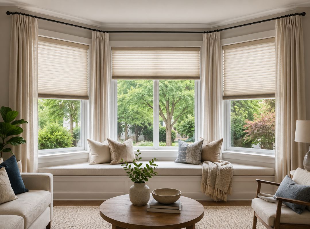 best window treatments for bay windows in raleigh