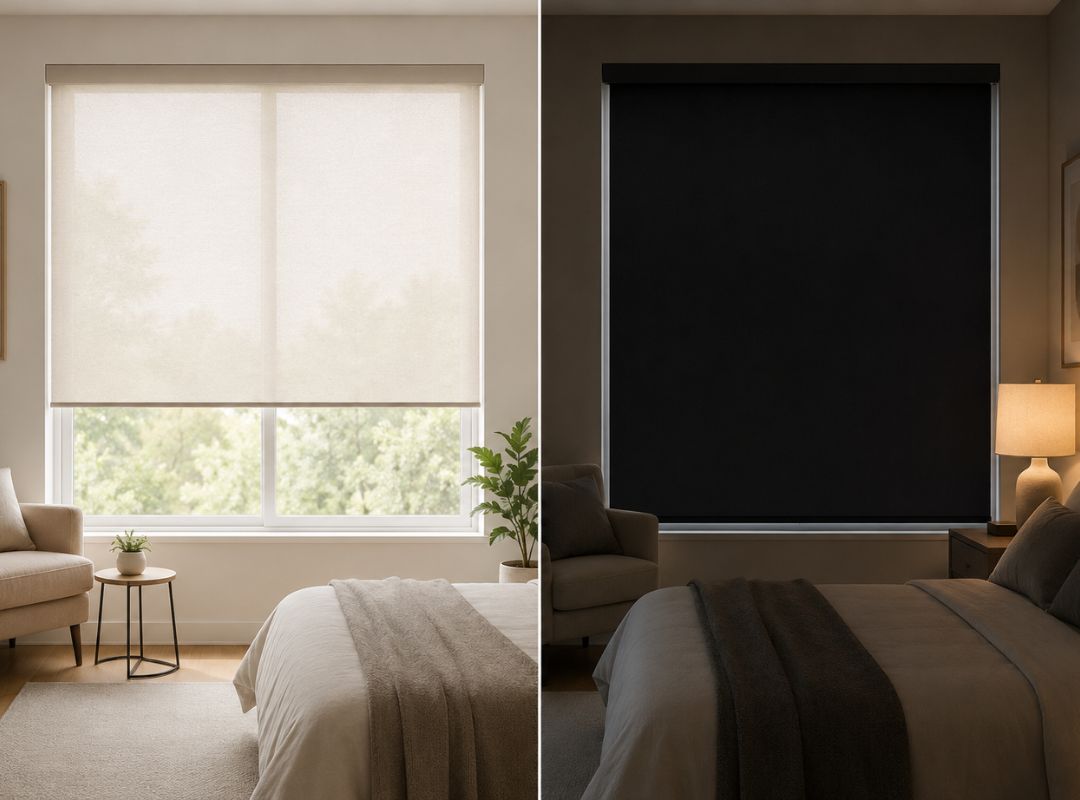 light filtering vs blackout shades