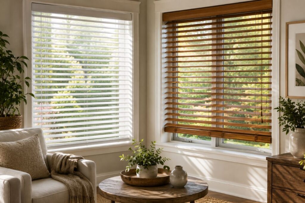 faux wood vs real wood blinds