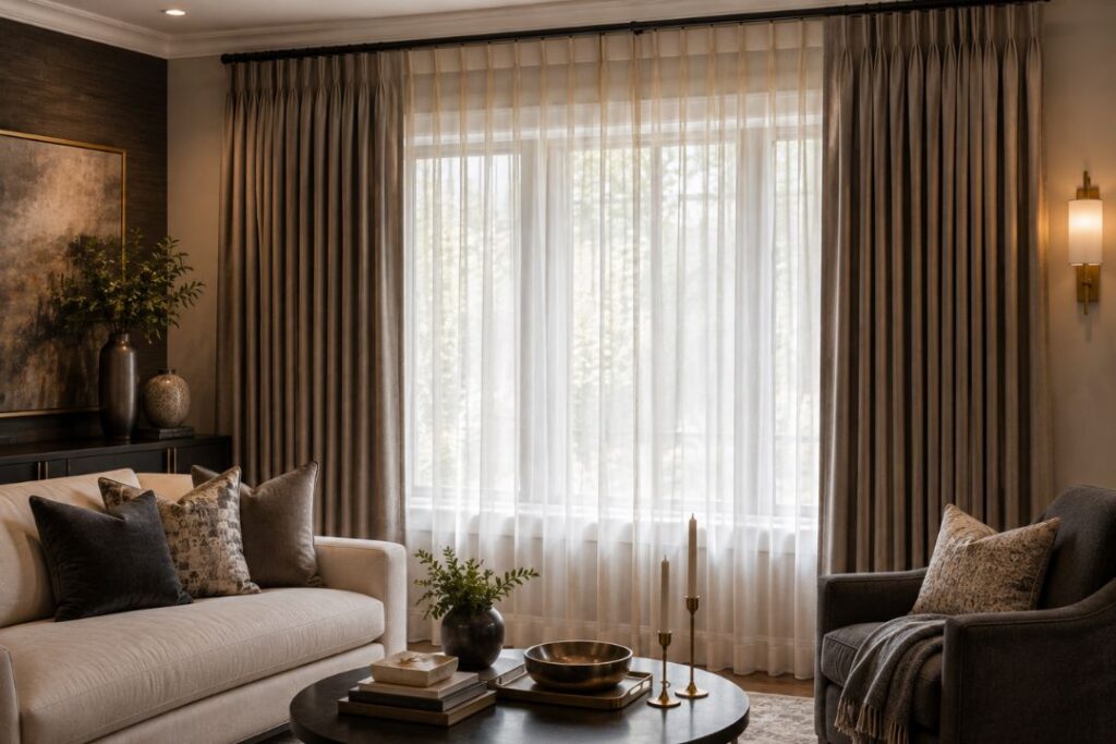 layered drapery is the new standard