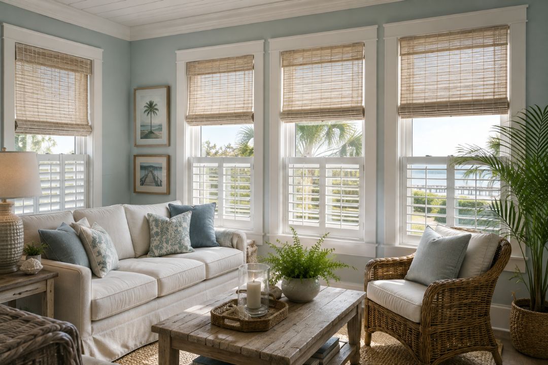 moisture-resistant window coverings for charleston