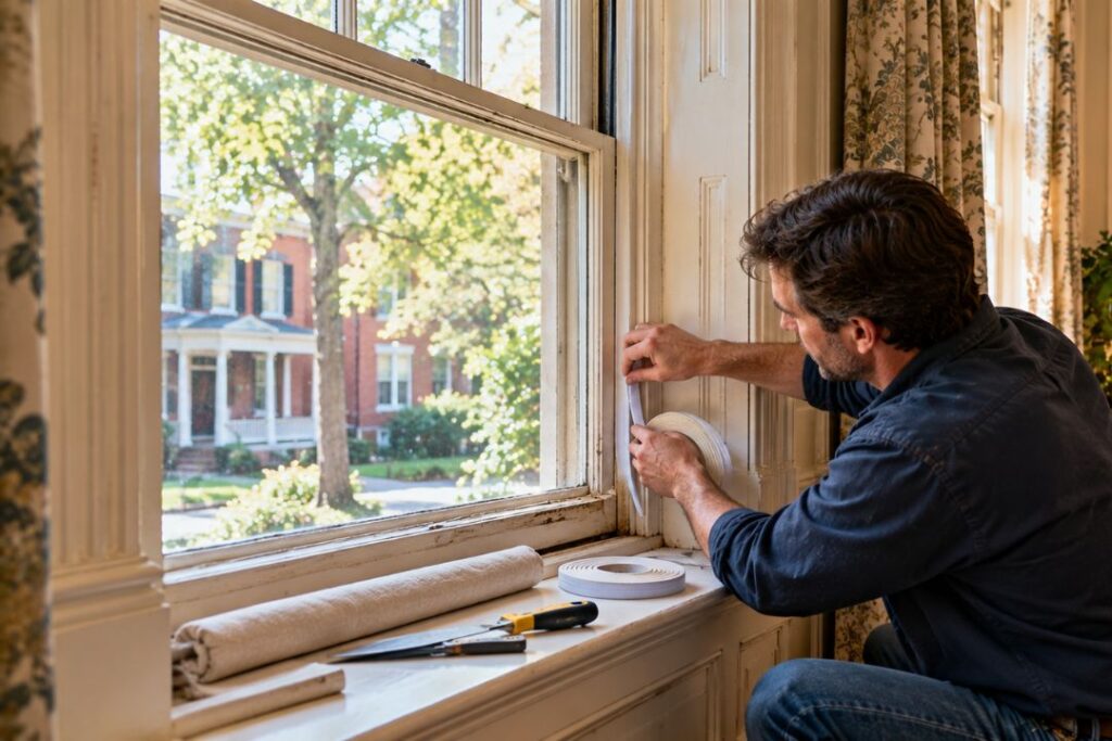 how can you fix drafty old windows without replacing them